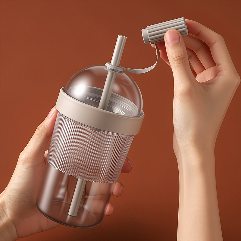 Training Cup Straw - Tasses à café réutilisables avec couvercles,
