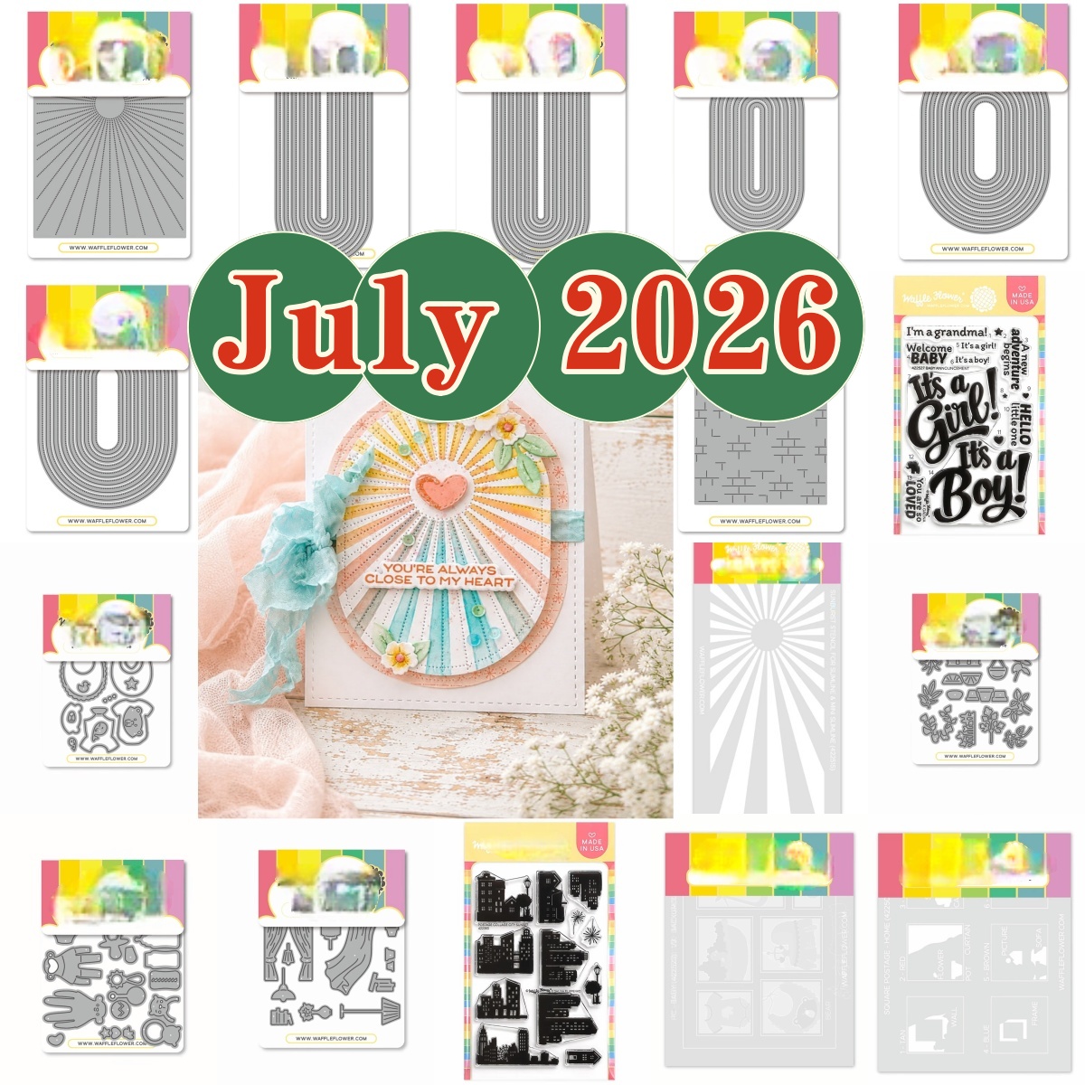 Food Box Baby - Juillet 2026 Windows Postage Collage Elongated
