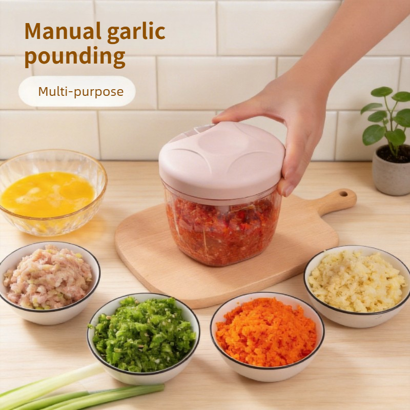 Baby Food With Meat - Grand écraseur d'ail manuel, hachoir durable