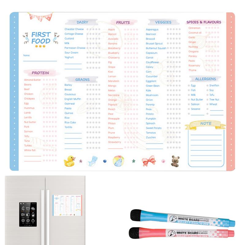 Baby Food Journal - Liste de contrôle de suivi des
