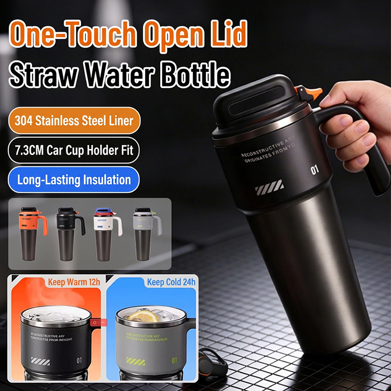 Training Cup Straw - Gobelet isotherme HighValue en acier inoxydable