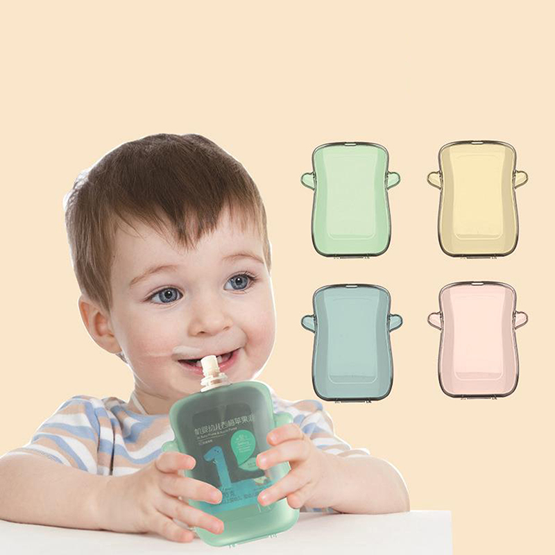 Baby Food Pouches Reusable - Porte-poche auto-alimenté pour aliments pour bébés,