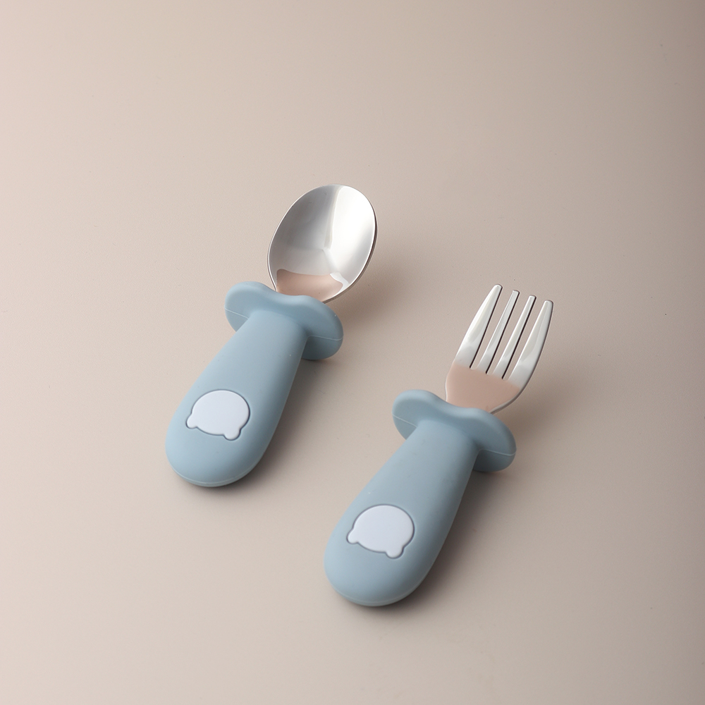 Baby Food Feeder - Cuillère et fourchette en silicone en