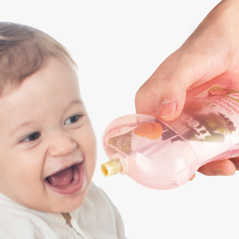 Baby Food Pouches Reusable - Tasse/pochette de purée de fruits anti-pression