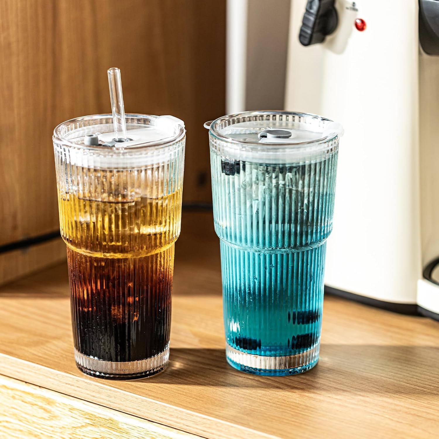 Gobelet en verre côtelé modern - Training Cup Straw avis et prix