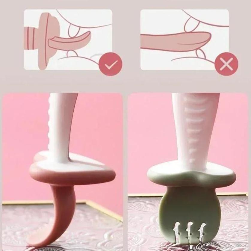 Cuillère fourchette en Silicon - Baby Food Feeder avis et prix