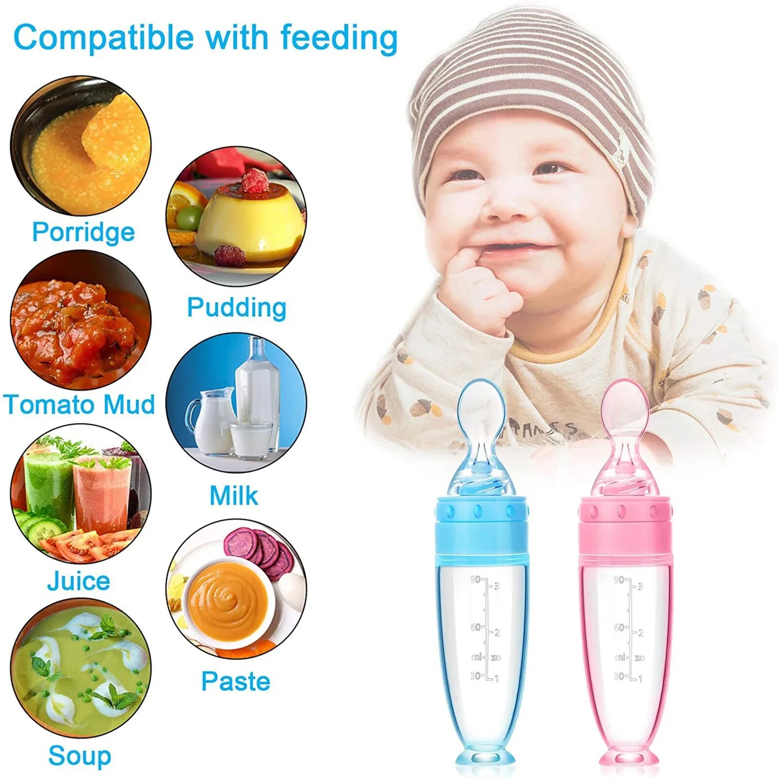 Biberon en Silicone dépressibl - Baby Food Feeder avis et prix