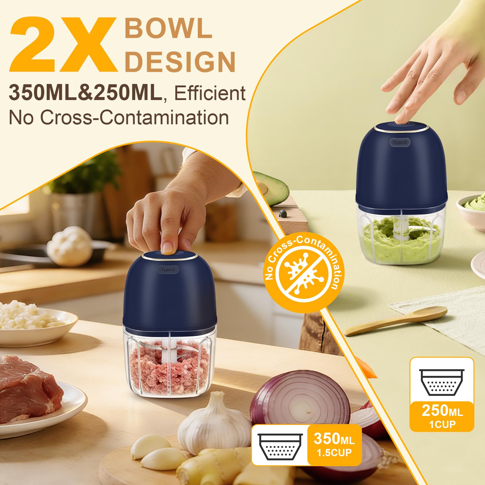 Hachoir à ail électrique, mini - Baby Food With Meat avis et prix